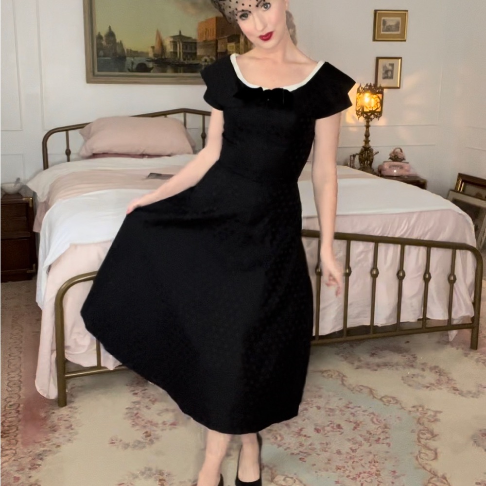 1950s vintage polka dot dress